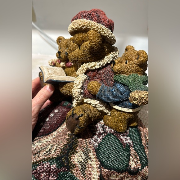 Duo Boyds Bears tapestry cushion and Boyds bears figurine - Picture 4 of 12